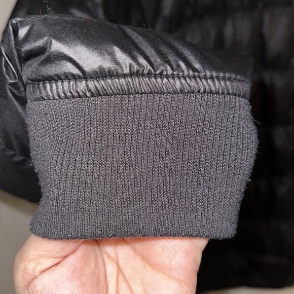 Athleta 1X Black Bomber Style Full Zip Puffer Winter Jacket - Picture 6 of 16